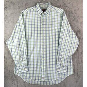 Vineyard Vines Murray Shirt Men's L Plaid Long Sleeve Button Down Blue Green